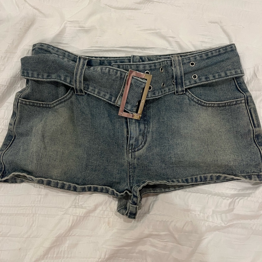 Peppermayo Buckle Denim shorts